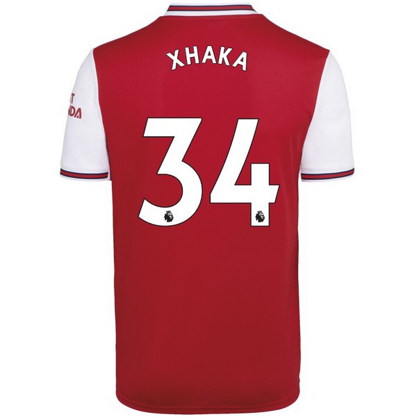 Camiseta Arsenal NO.34 Xhaka 1ª 2019-2020 Rojo